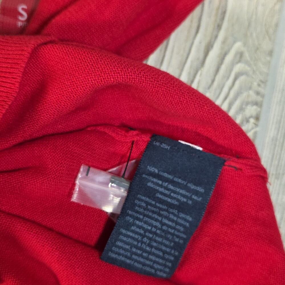 Tommy Hilfiger Global Cable Stella Red Turtleneck Sweater Womens Size Small NWT - Picture 10 of 11